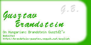 gusztav brandstein business card